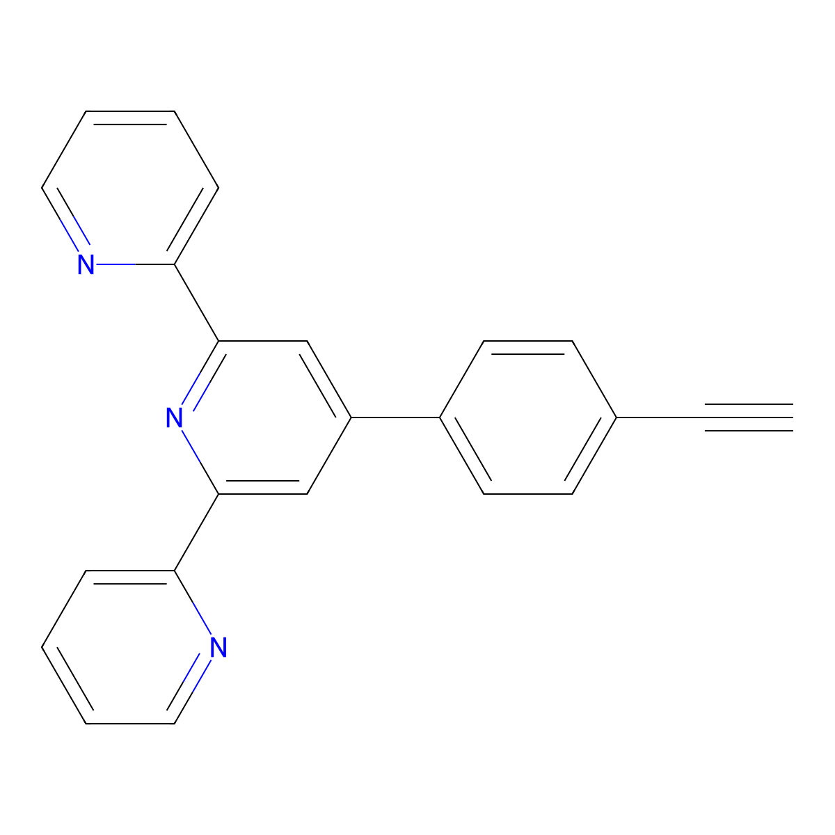 4'-(4-Ethynylphenyl)-2,2':6',2''-terpyridine molecular structure, CAS 149817-61-8