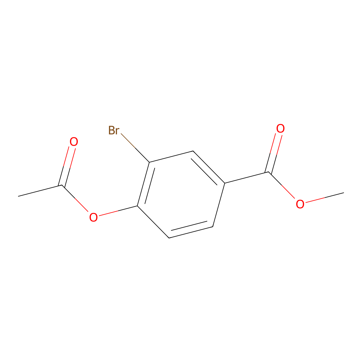 Methyl 4-acetoxy-3-bromobenzoate molecular structure, CAS 149817-68-5
