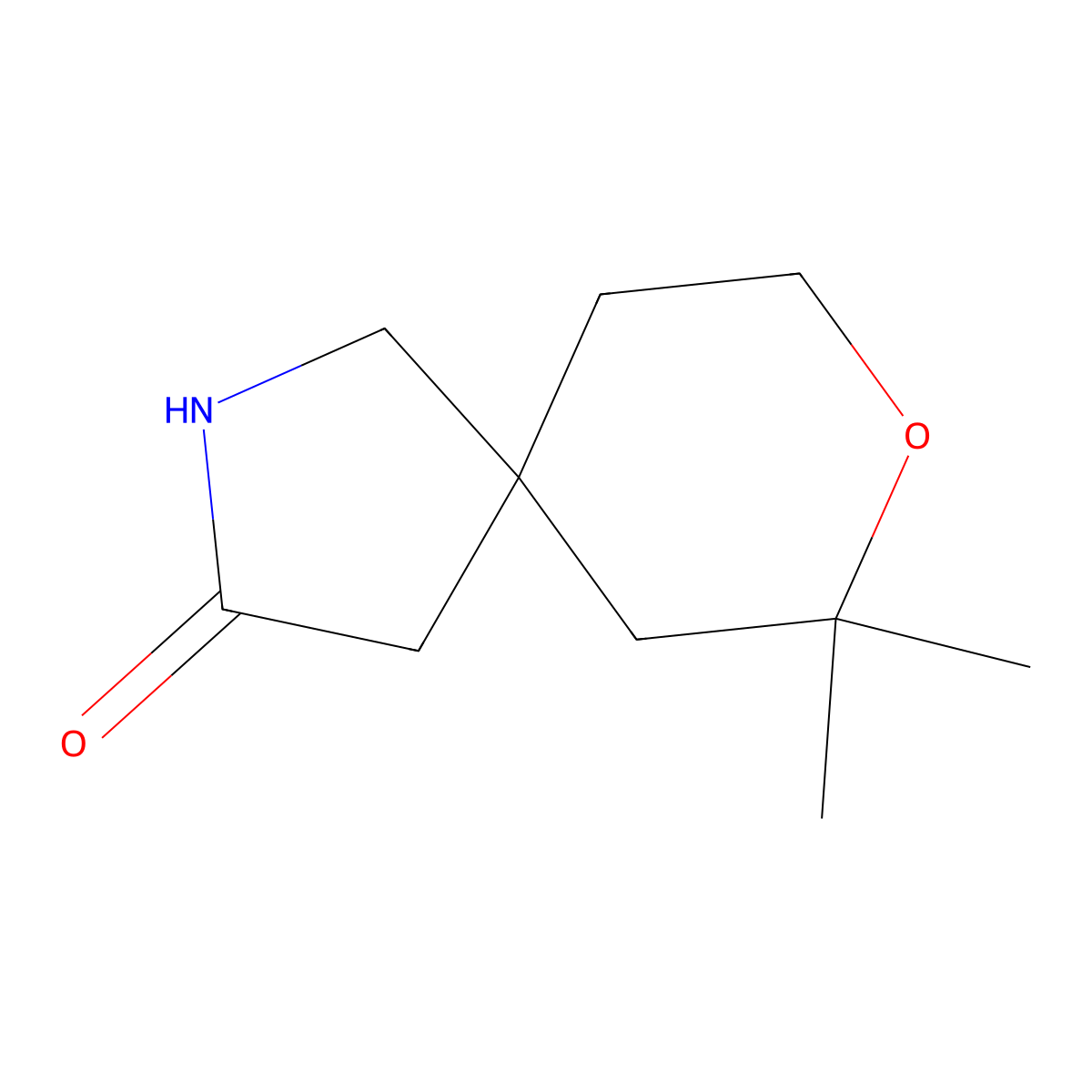 7,7-Dimethyl-8-oxa-2-azaspiro[4.5]decan-3-one molecular structure, CAS 1498174-40-5