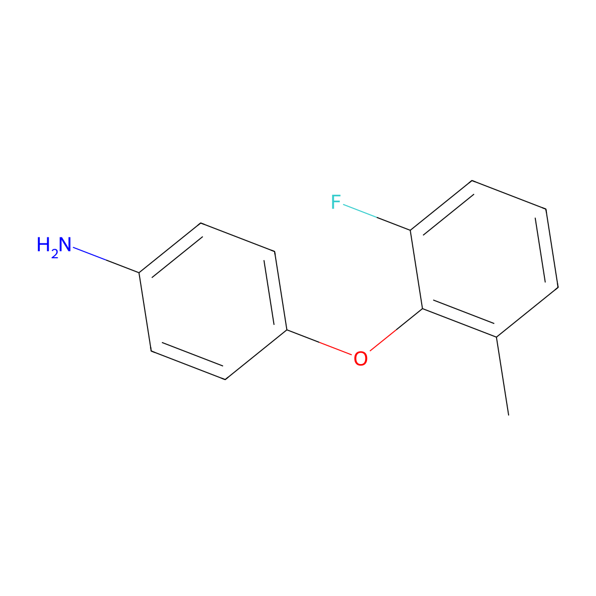 4-(2-Fluoro-6-methyl-phenoxy)aniline molecular structure, CAS 1498187-51-1