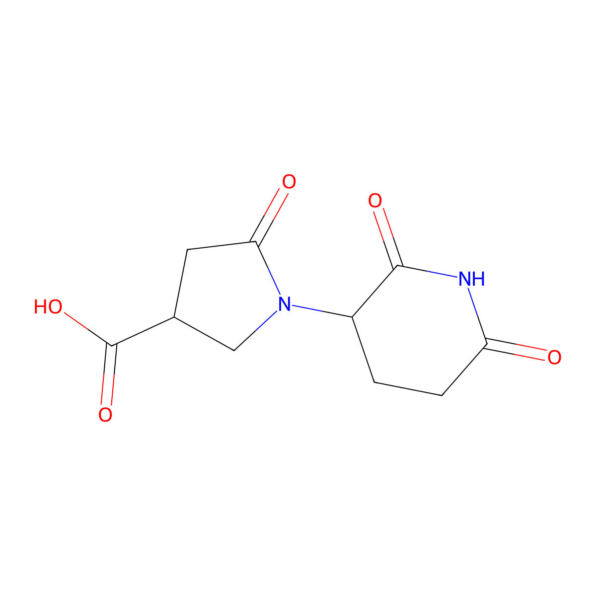 1-(2,6-Dioxopiperidin-3-yl)-5-oxopyrrolidine-3-carboxylic acid molecular structure, CAS 1498191-33-5