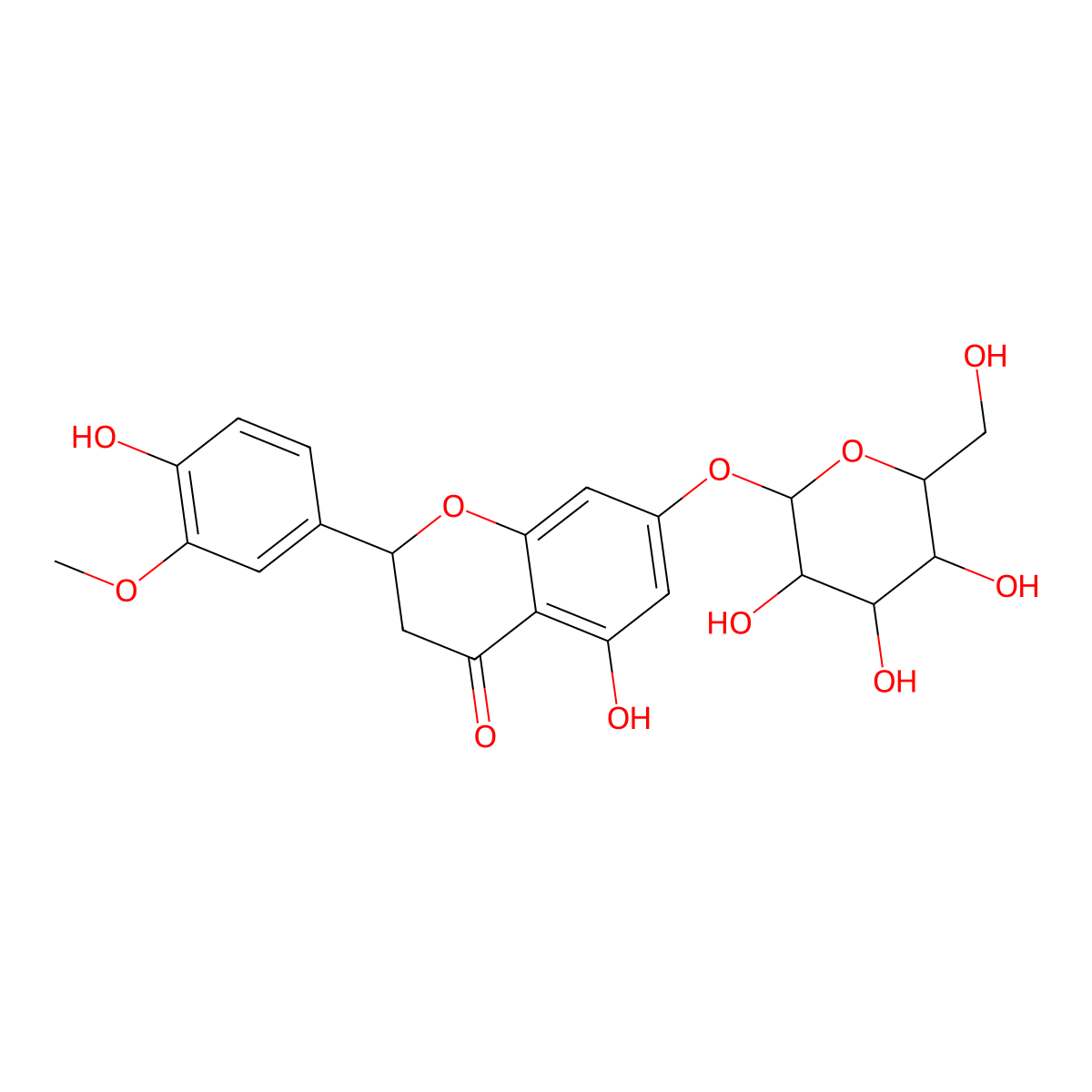 Homoeriodictyol 7-O-Beta-D-Glucopyranoside molecular structure, CAS 14982-11-7