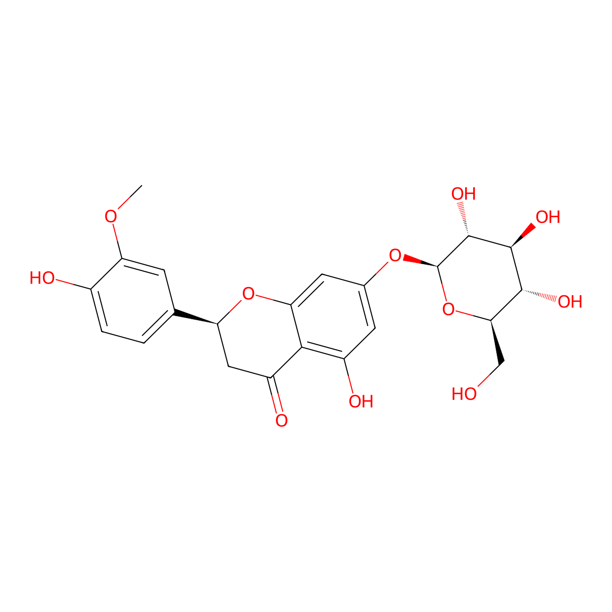 Homoeriodictyol 7-O-Beta-D-Glucopyranoside molecular structure, CAS 14982-11-7