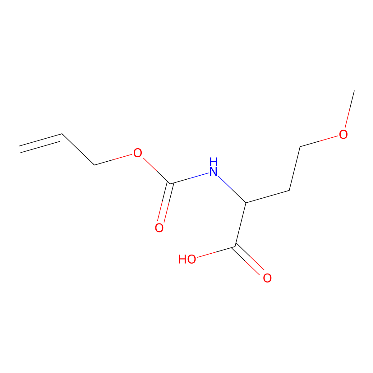 4-Methoxy-2-{[(prop-2-en-1-yloxy)carbonyl]amino}butanoic acid molecular structure, CAS 1498222-46-0
