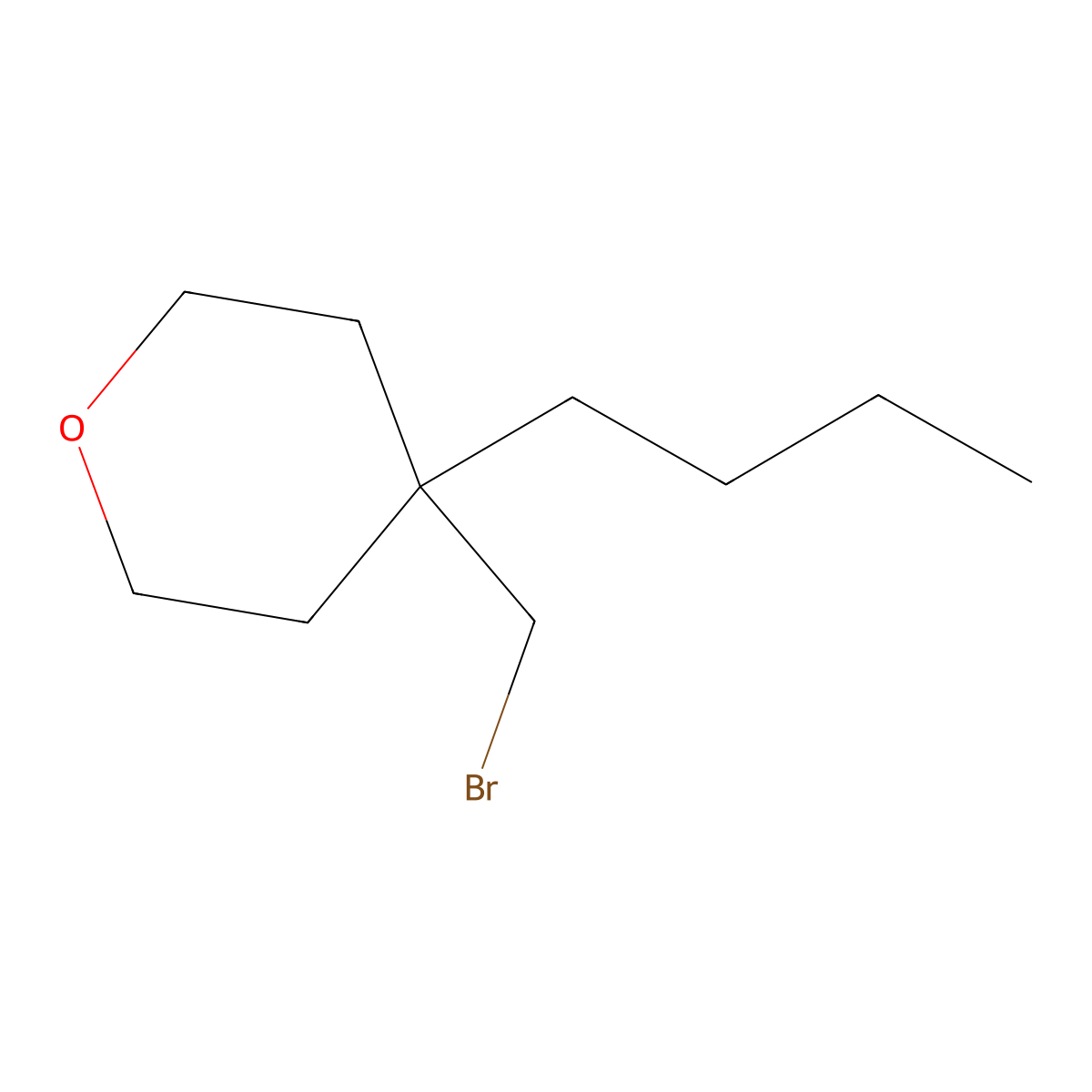 4-(Bromomethyl)-4-butyloxane molecular structure, CAS 1498240-66-6