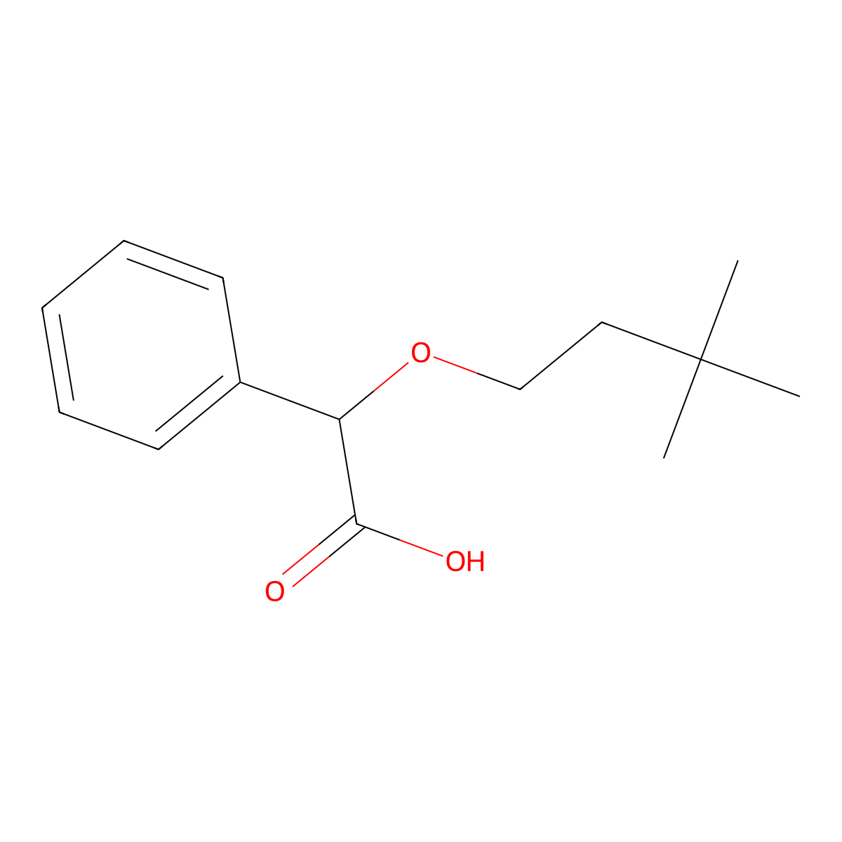 2-(3,3-Dimethylbutoxy)-2-phenylacetic acid molecular structure, CAS 1498247-91-8