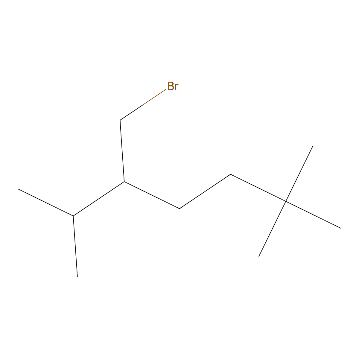 5-(Bromomethyl)-2,2,6-trimethylheptane molecular structure, CAS 1498265-54-5