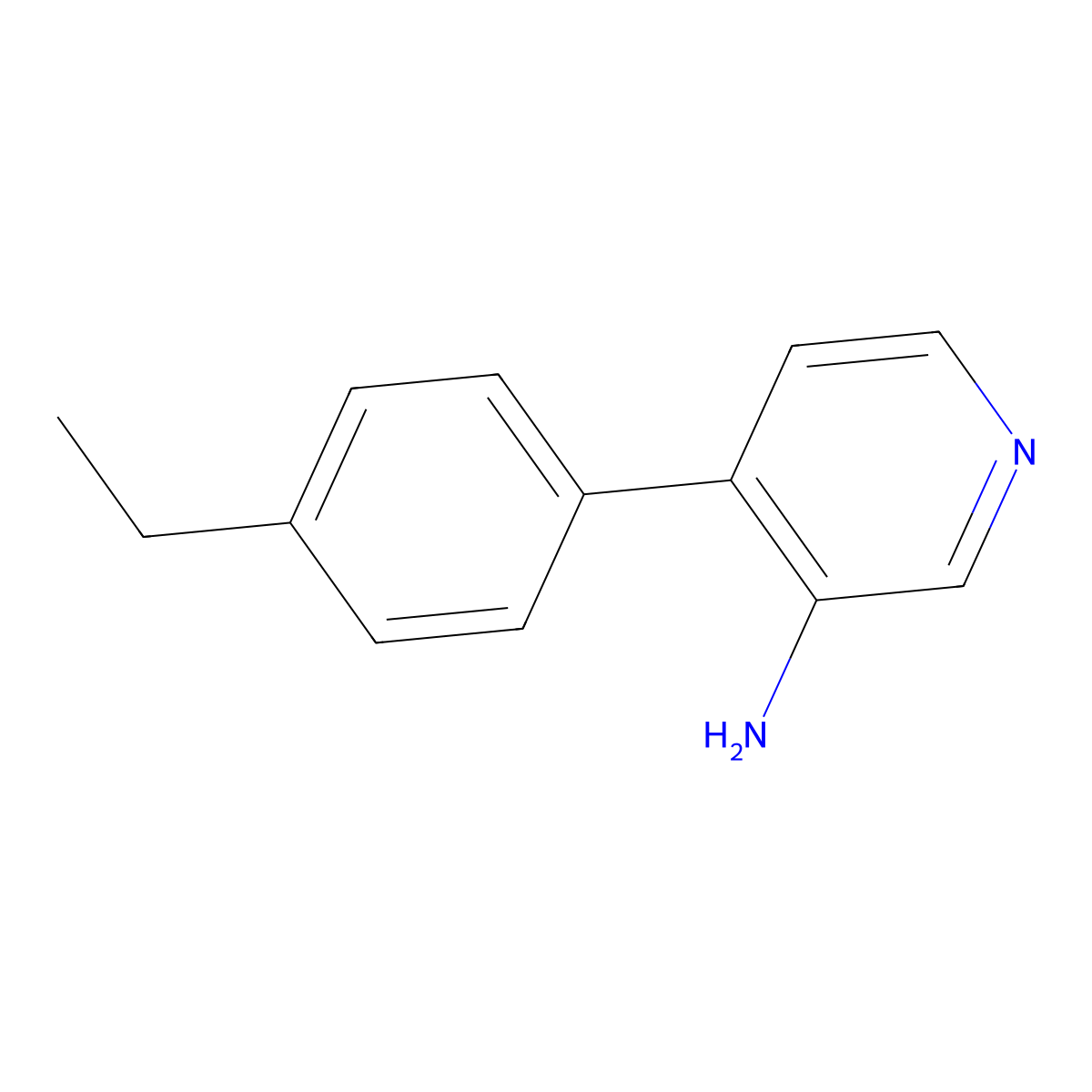 4-(4-Ethylphenyl)pyridin-3-amine molecular structure, CAS 1498273-54-3