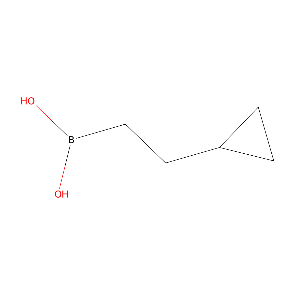 (2-Cyclopropylethyl)boronic acid molecular structure, CAS 1498284-04-0
