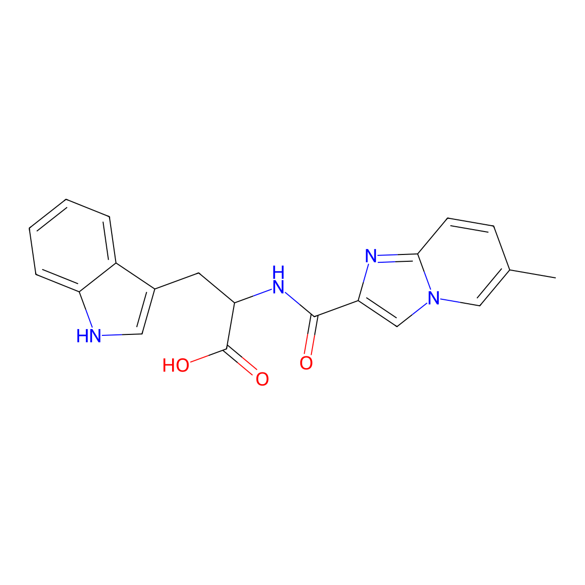 (6-Methylimidazo[1,2-a]pyridine-2-carbonyl)-L-tryptophan molecular structure, CAS 1498284-91-5