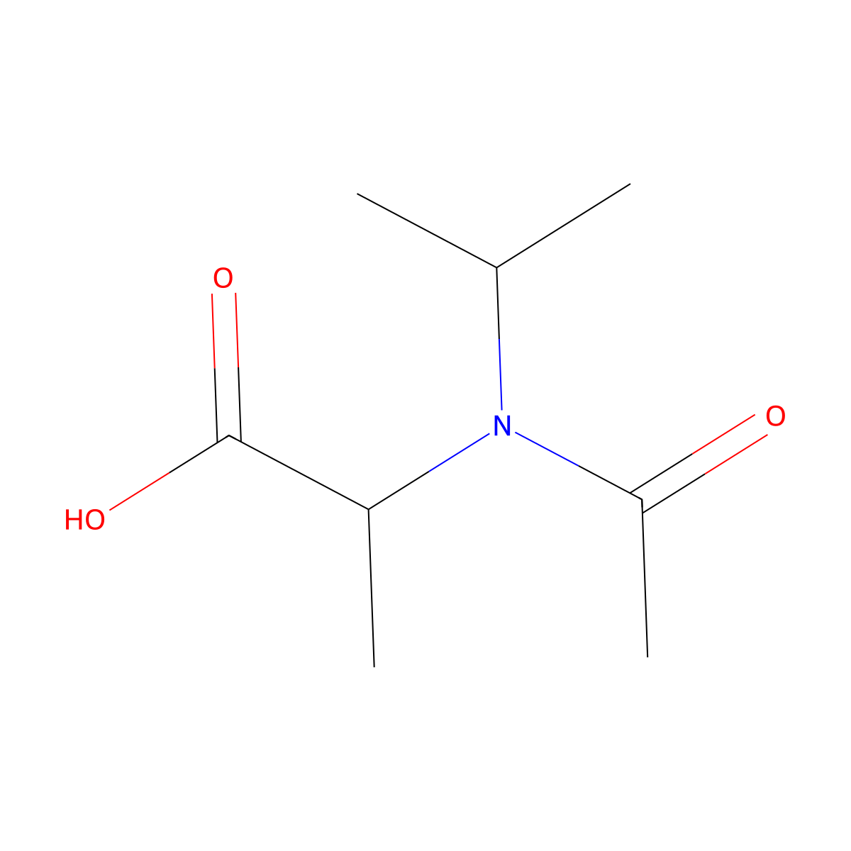 2-[N-(propan-2-yl)acetamido]propanoic acid molecular structure, CAS 1498285-45-2