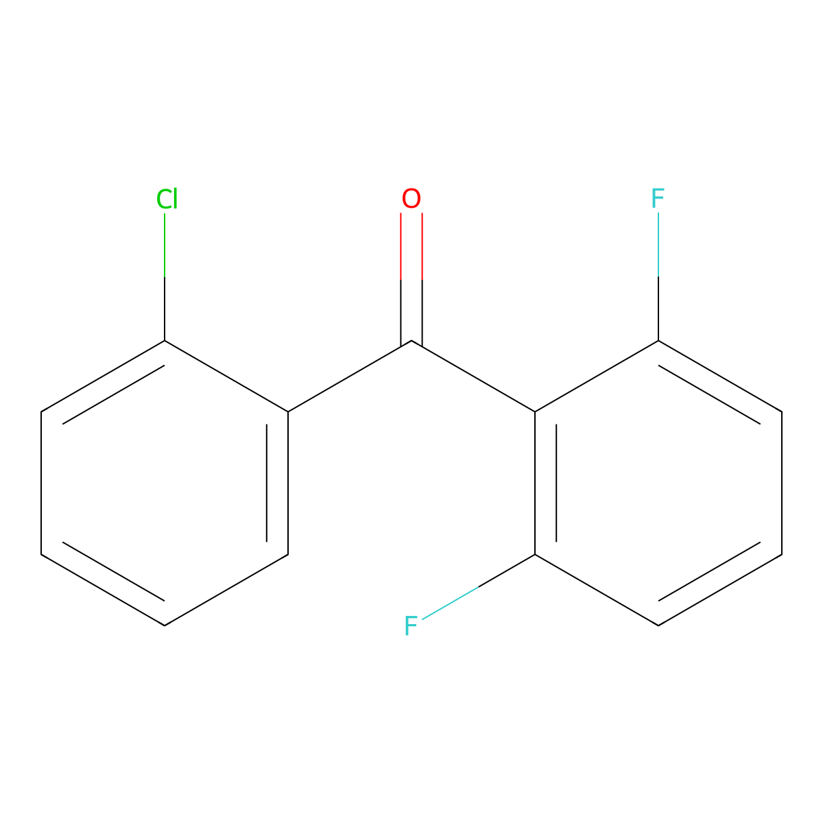 Methanone, (2-chlorophenyl)(2,6-difluorophenyl)- molecular structure, CAS 1498294-59-9