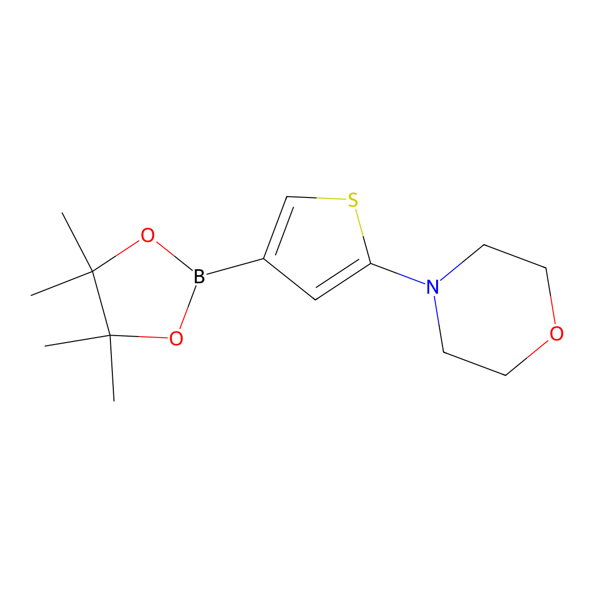 2-(Morpholino)thiophene-4-boronic acid pinacol ester molecular structure, CAS 1498296-07-3