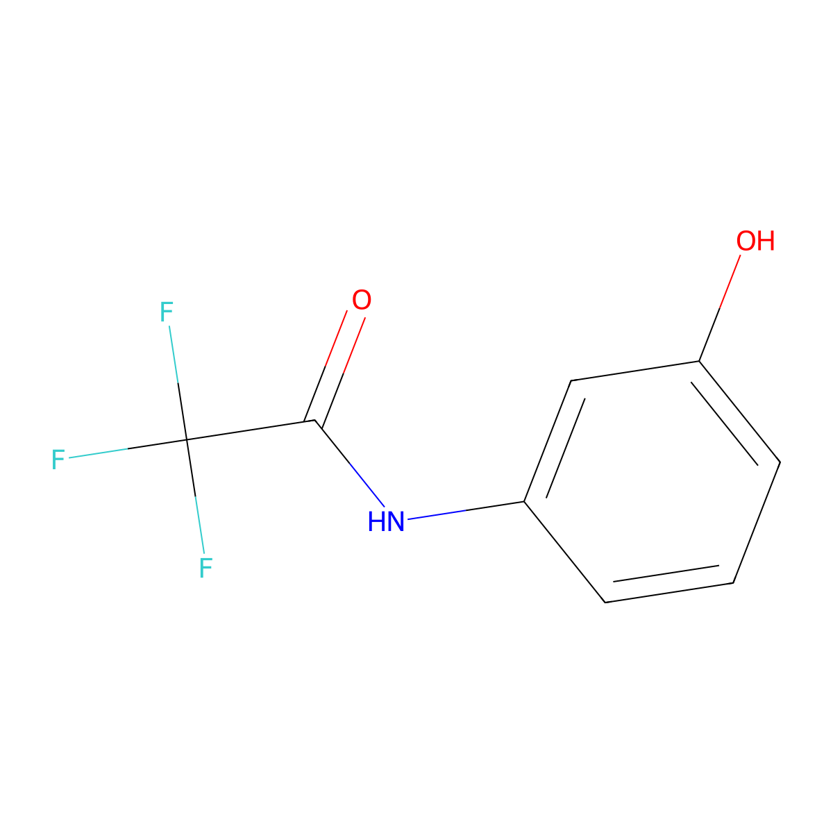 Acetamide, 2,2,2-trifluoro-N-(3-hydroxyphenyl)- molecular structure, CAS 14983-08-5