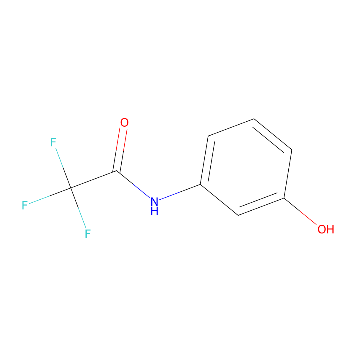 Acetamide, 2,2,2-trifluoro-N-(3-hydroxyphenyl)- molecular structure, CAS 14983-08-5