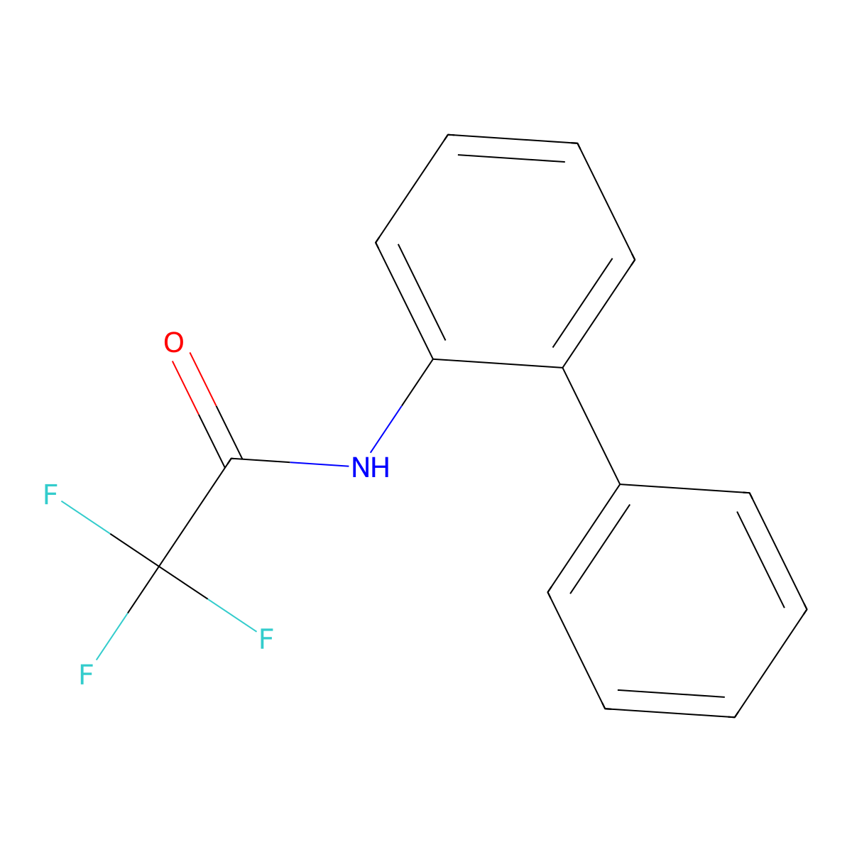 Acetamide, N-[1,1'-biphenyl]-2-yl-2,2,2-trifluoro- molecular structure, CAS 14983-11-0