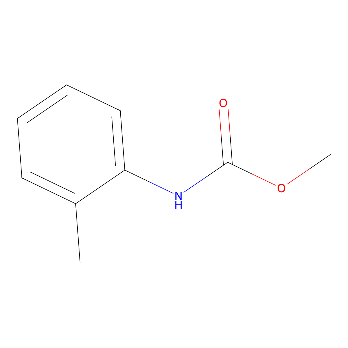 Carbamic acid, (2-methylphenyl)-, methyl ester molecular structure, CAS 14983-92-7