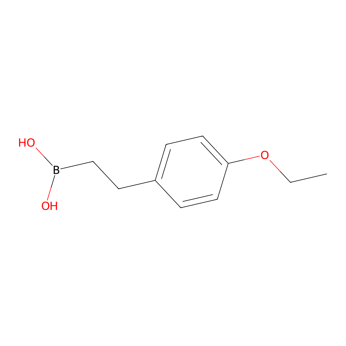 [2-(4-Ethoxyphenyl)ethyl]boronic acid molecular structure, CAS 1498308-65-8