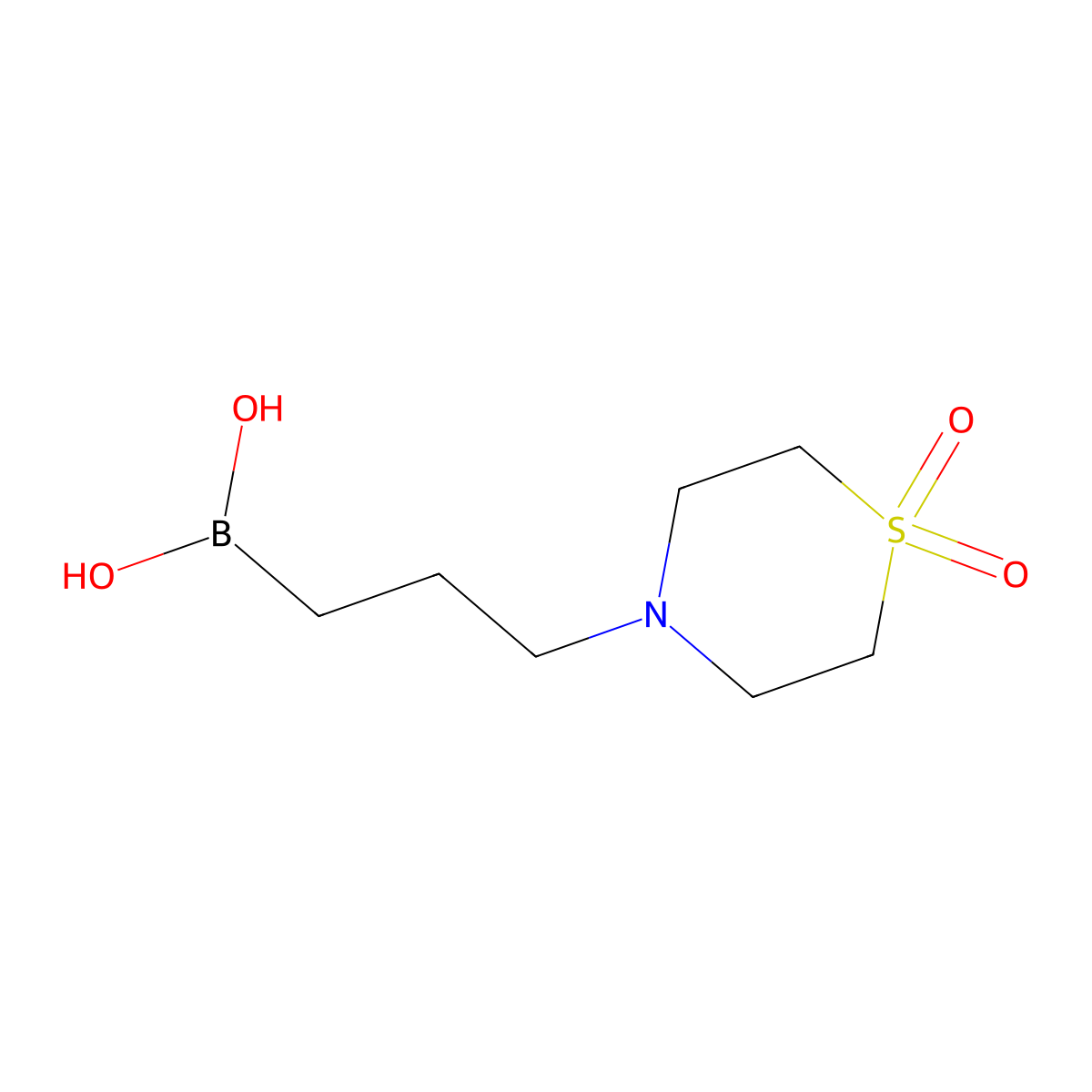 [3-(1,1-Dioxo-1lambda6-thiomorpholin-4-yl)propyl]boronic acid molecular structure, CAS 1498308-90-9
