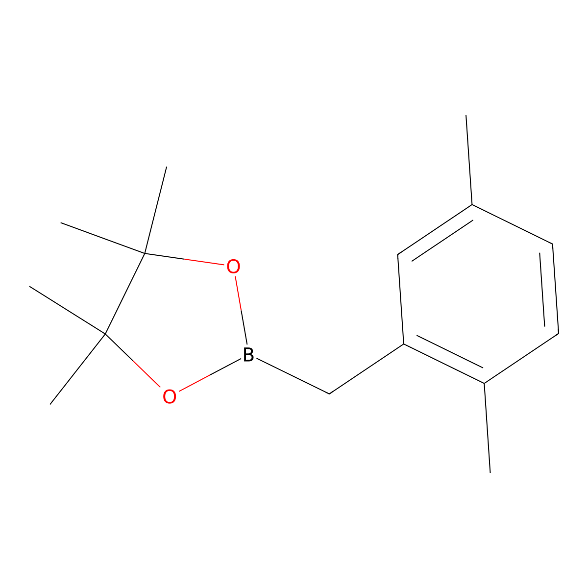2-(2,5-Dimethylbenzyl)-4,4,5,5-tetramethyl-1,3,2-dioxaborolane molecular structure, CAS 1498323-36-6