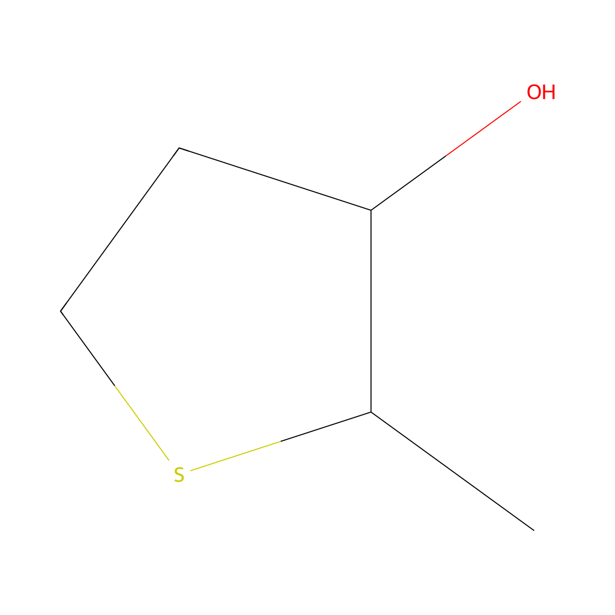 2-Methylthiolan-3-ol molecular structure, CAS 149834-43-5