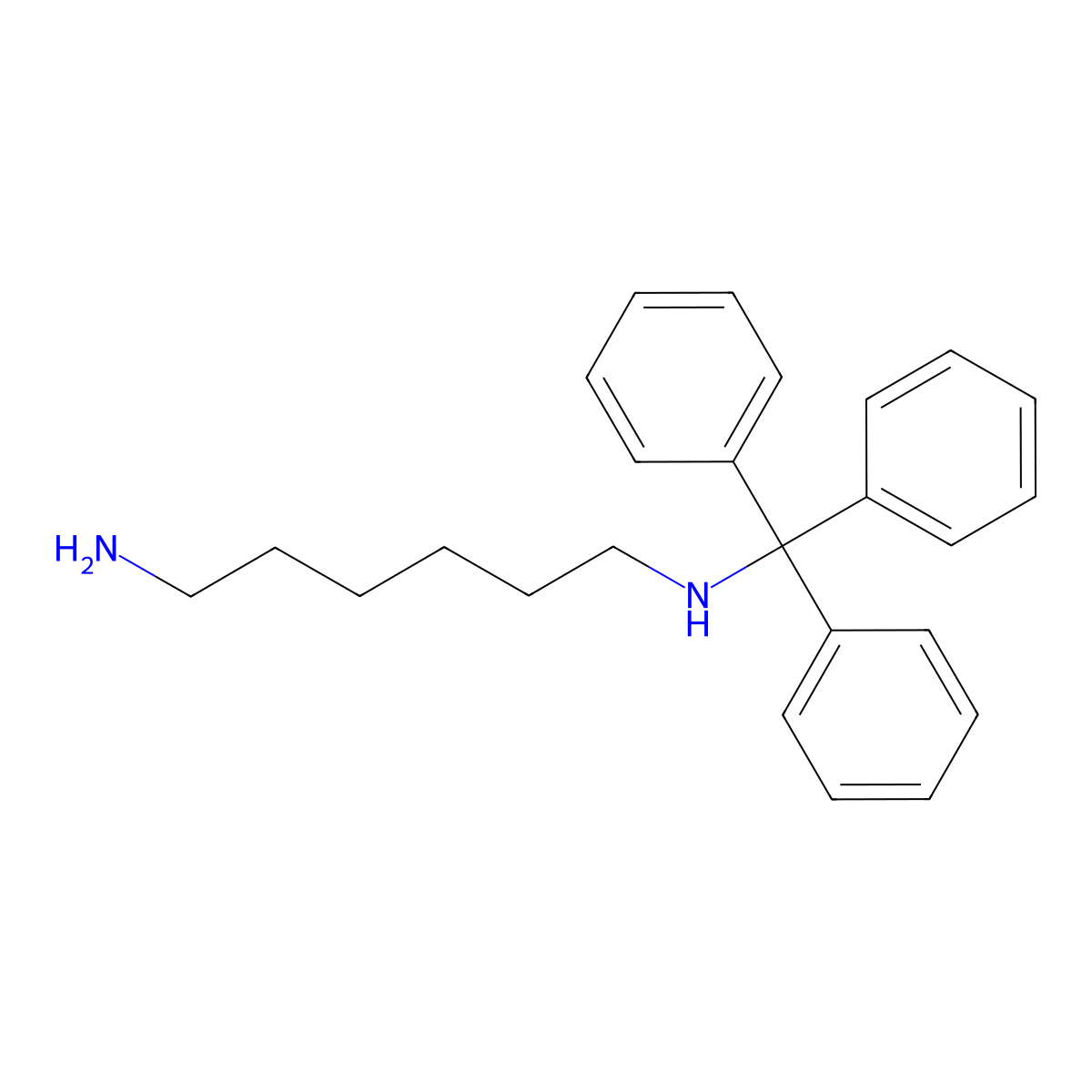 1,6-Hexanediamine, N-(triphenylmethyl)- molecular structure, CAS 149834-58-2