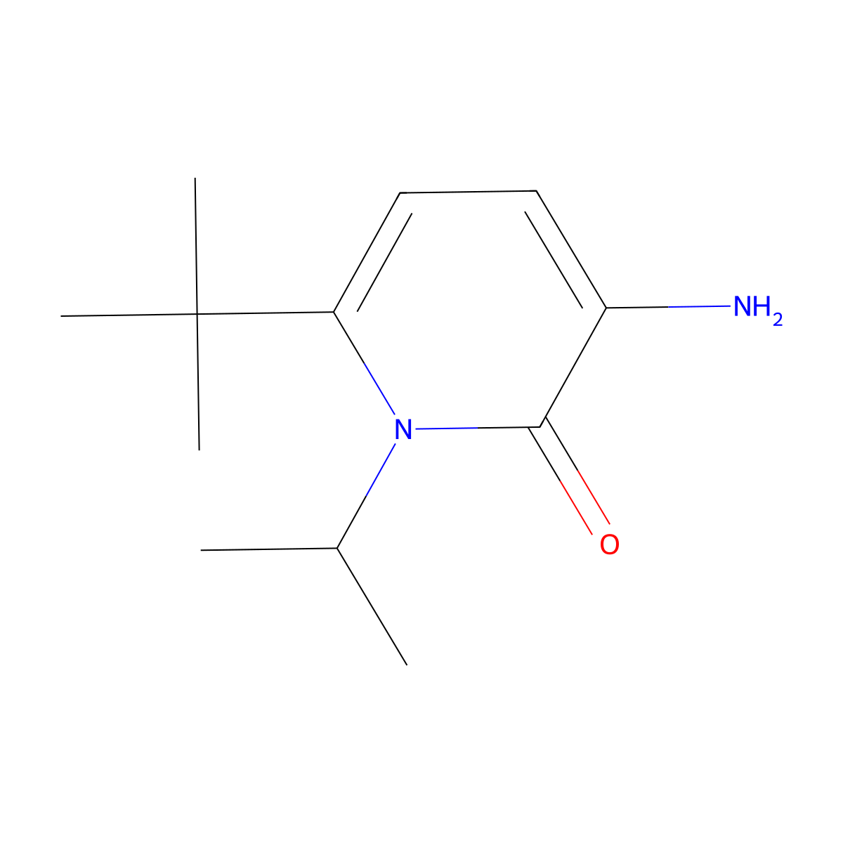 3-Amino-6-tert-butyl-1-(propan-2-yl)-1,2-dihydropyridin-2-one molecular structure, CAS 1498355-31-9