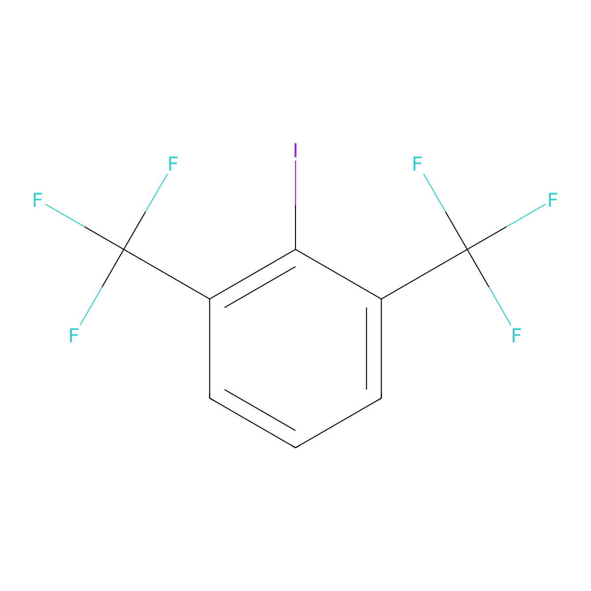 2-Iodo-1,3-bis(trifluoromethyl)benzene molecular structure, CAS 149836-48-6