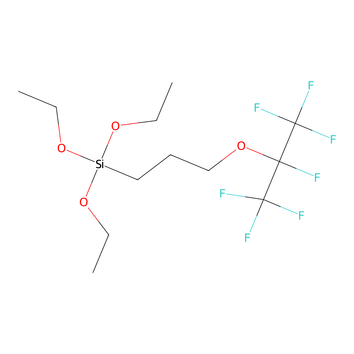 3-(Heptafluoroisopropoxy)propyltriethoxysilane molecular structure, CAS 149838-19-7