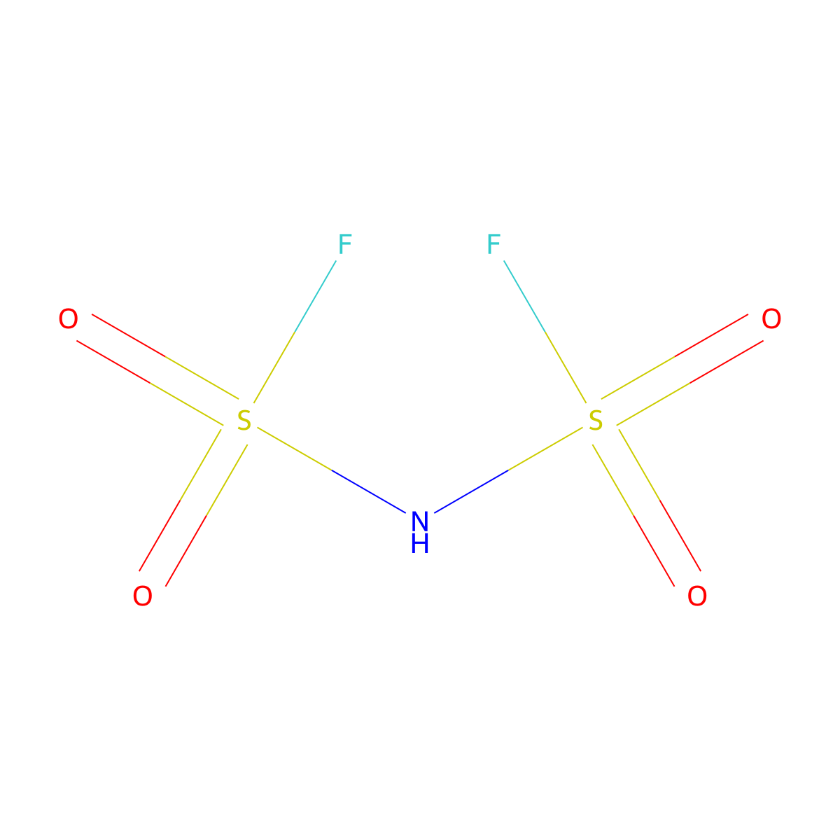 Bis(fluorosulfonyl)amine molecular structure, CAS 14984-73-7