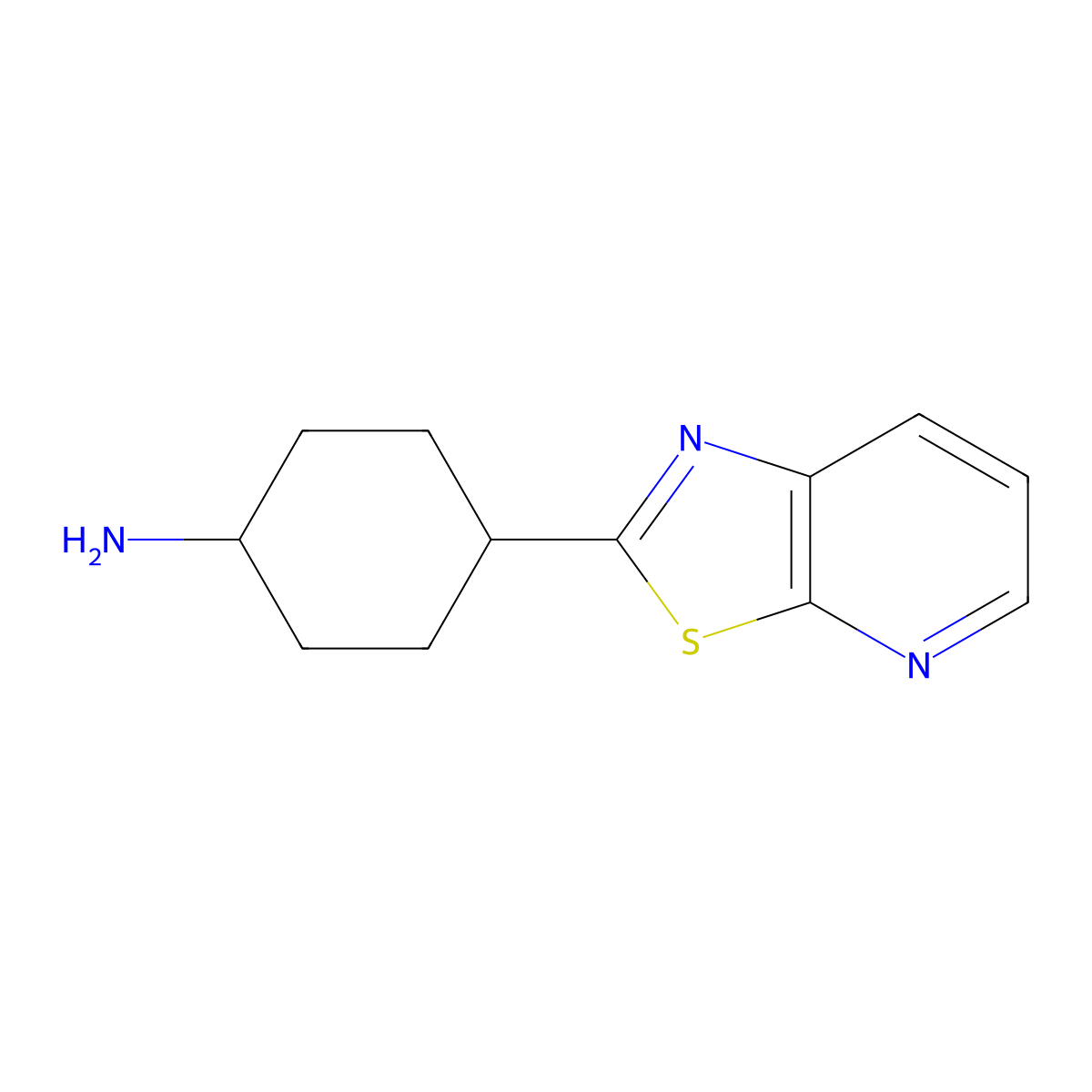 4-(Thiazolo[5,4-b]pyridin-2-yl)cyclohexan-1-amine molecular structure, CAS 1498421-97-8