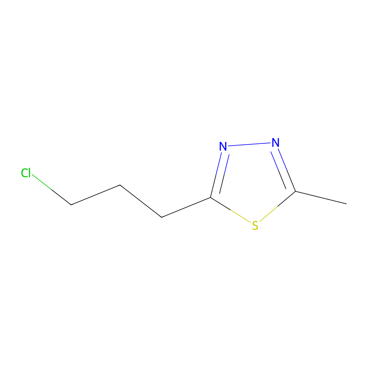 2-(3-Chloropropyl)-5-methyl-1,3,4-thiadiazole molecular structure, CAS 1498444-18-0