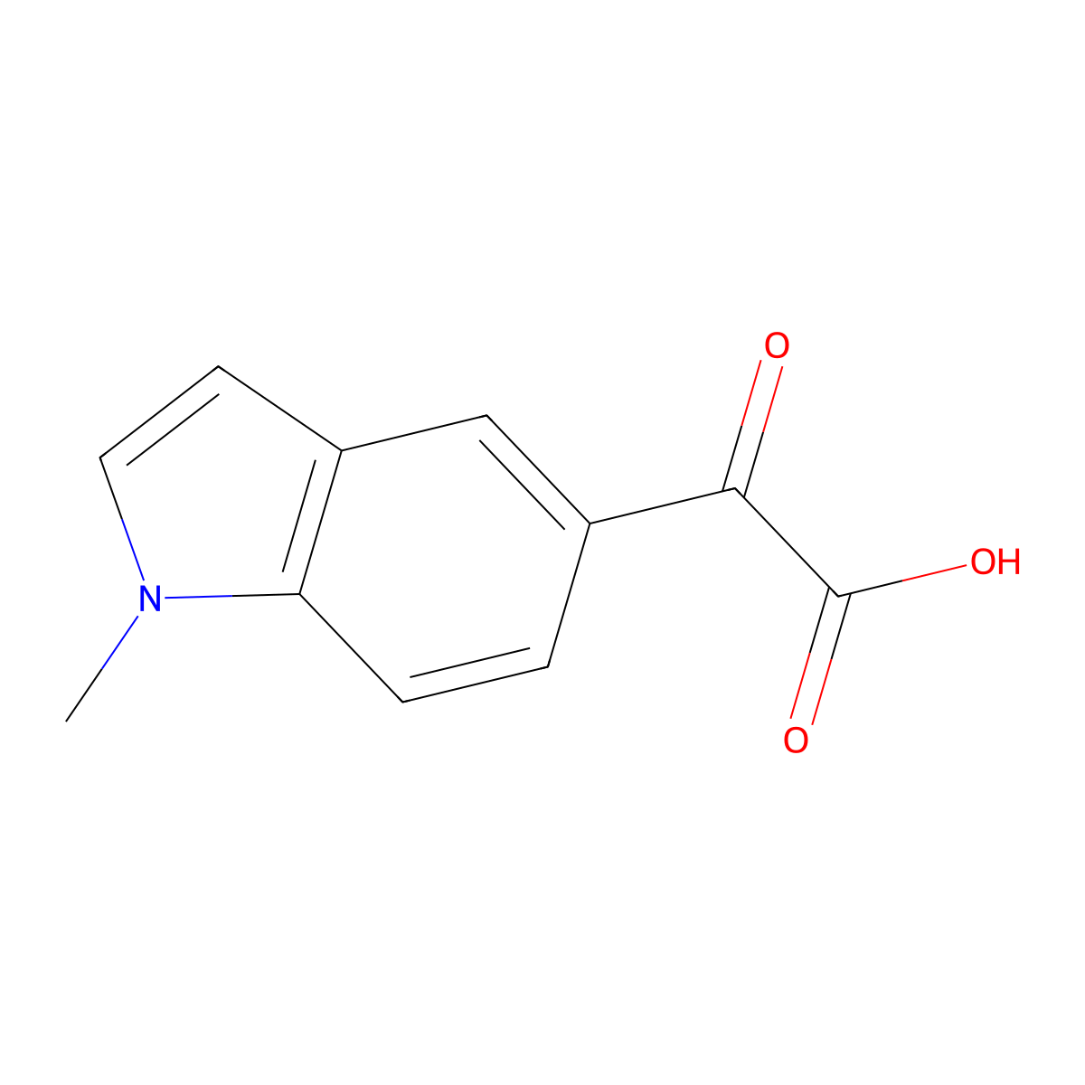 2-(1-methyl-1H-indol-5-yl)-2-oxoacetic acid molecular structure, CAS 1498449-87-8