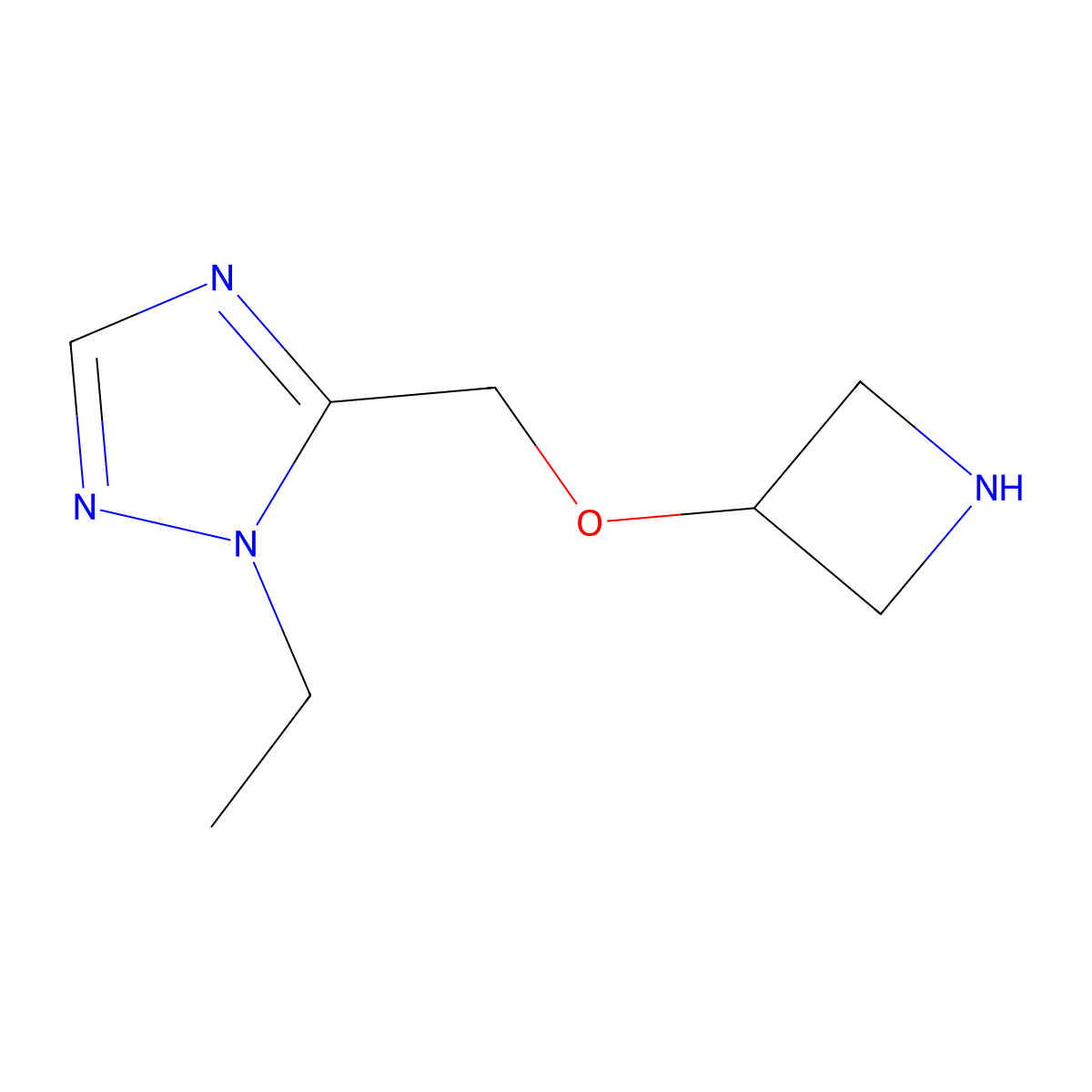 5-((Azetidin-3-yloxy)methyl)-1-ethyl-1h-1,2,4-triazole molecular structure, CAS 1498457-08-1