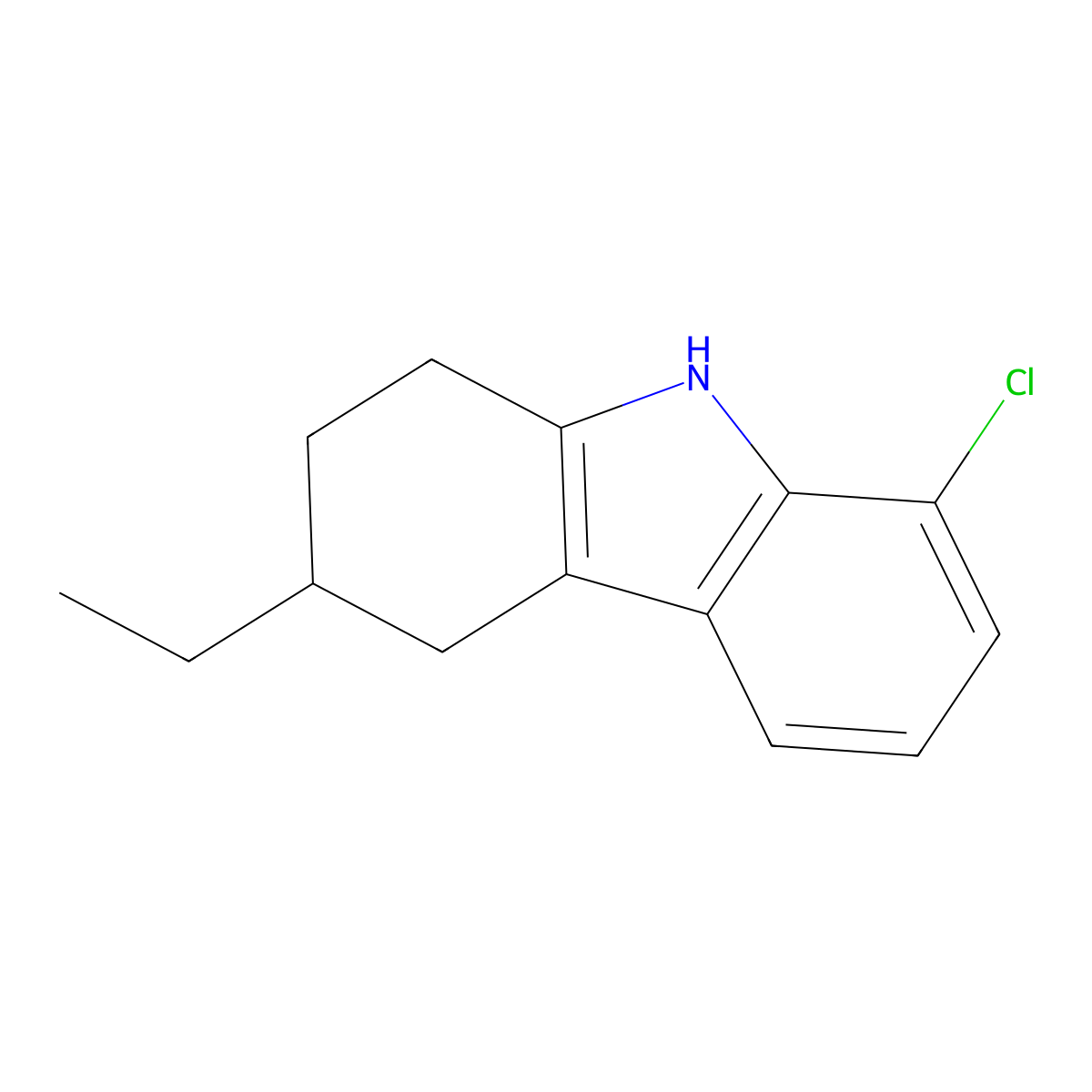 8-chloro-3-ethyl-2,3,4,9-tetrahydro-1H-carbazole molecular structure, CAS 1498468-96-4