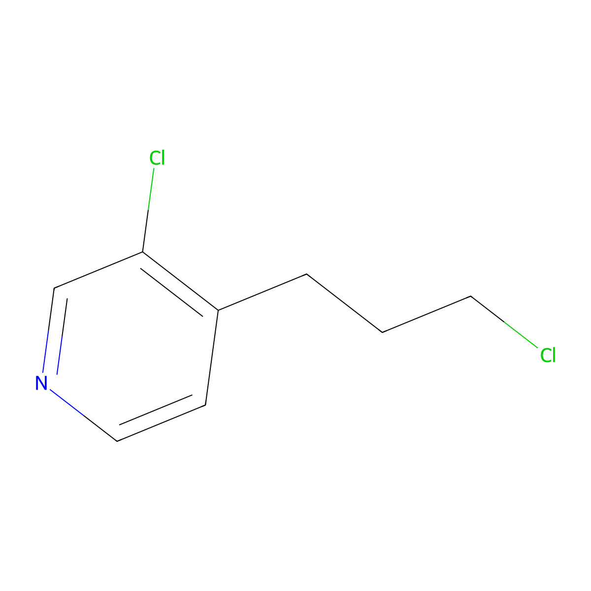 3-Chloro-4-(3-chloropropyl)pyridine molecular structure, CAS 1498473-93-0