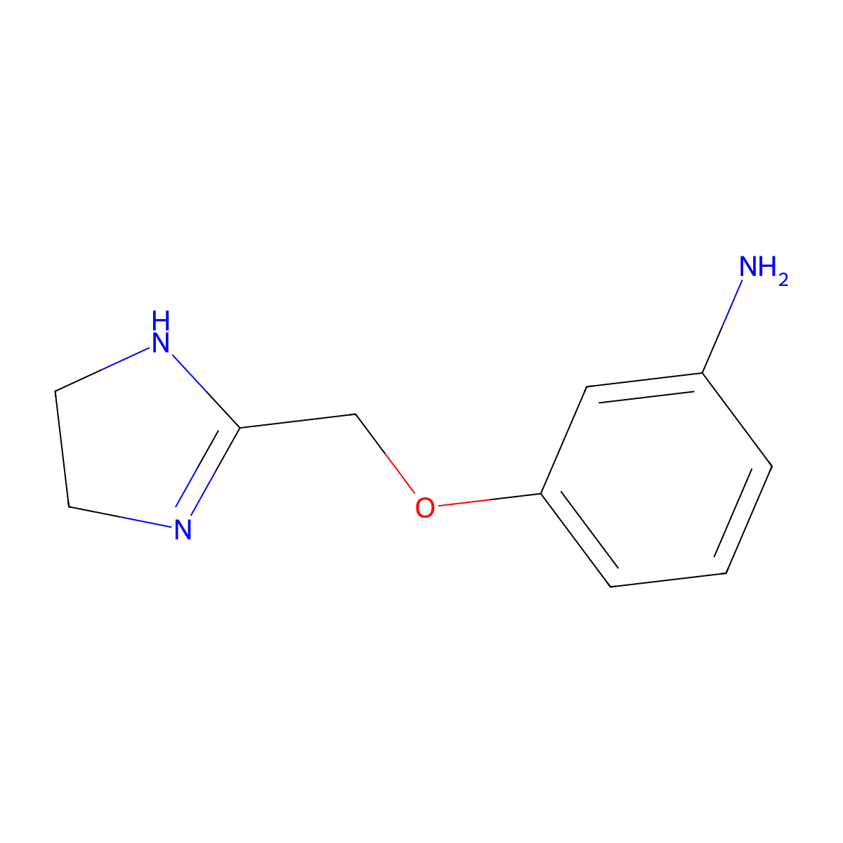 3-(4,5-dihydro-1H-imidazol-2-ylmethoxy)aniline molecular structure, CAS 149849-87-6
