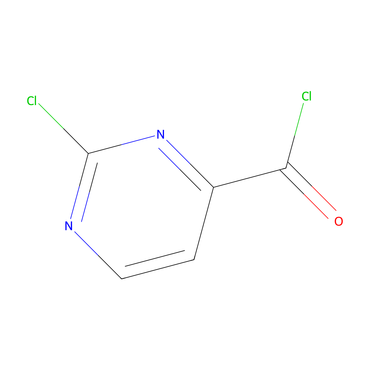 2-Chloropyrimidine-4-carbonyl chloride molecular structure, CAS 149849-93-4