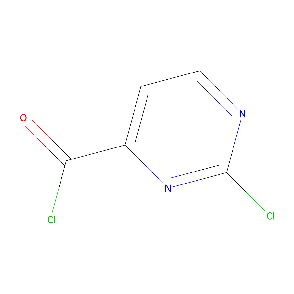 2-Chloropyrimidine-4-carbonyl chloride molecular structure, CAS 149849-93-4