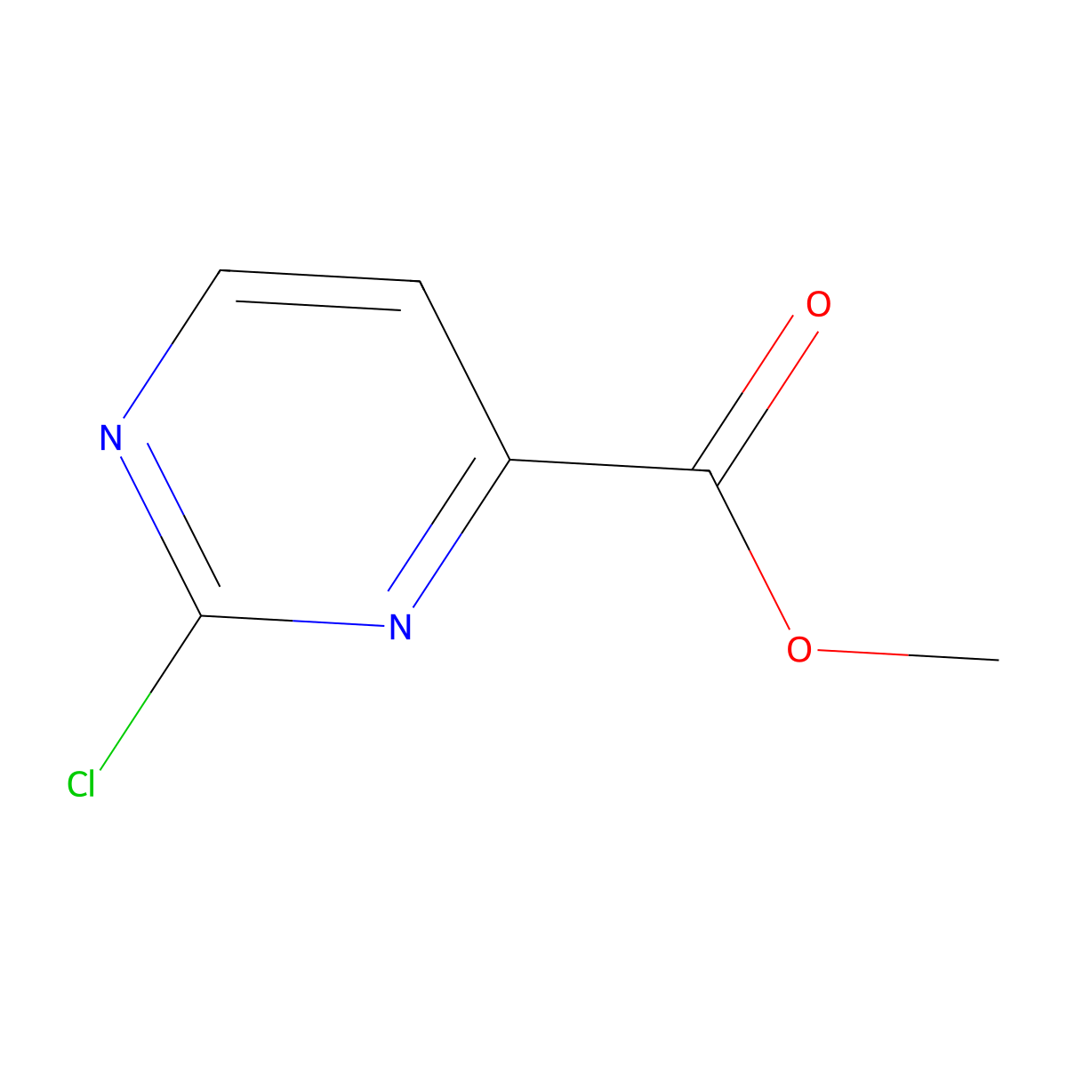 Methyl 2-chloropyrimidine-4-carboxylate molecular structure, CAS 149849-94-5