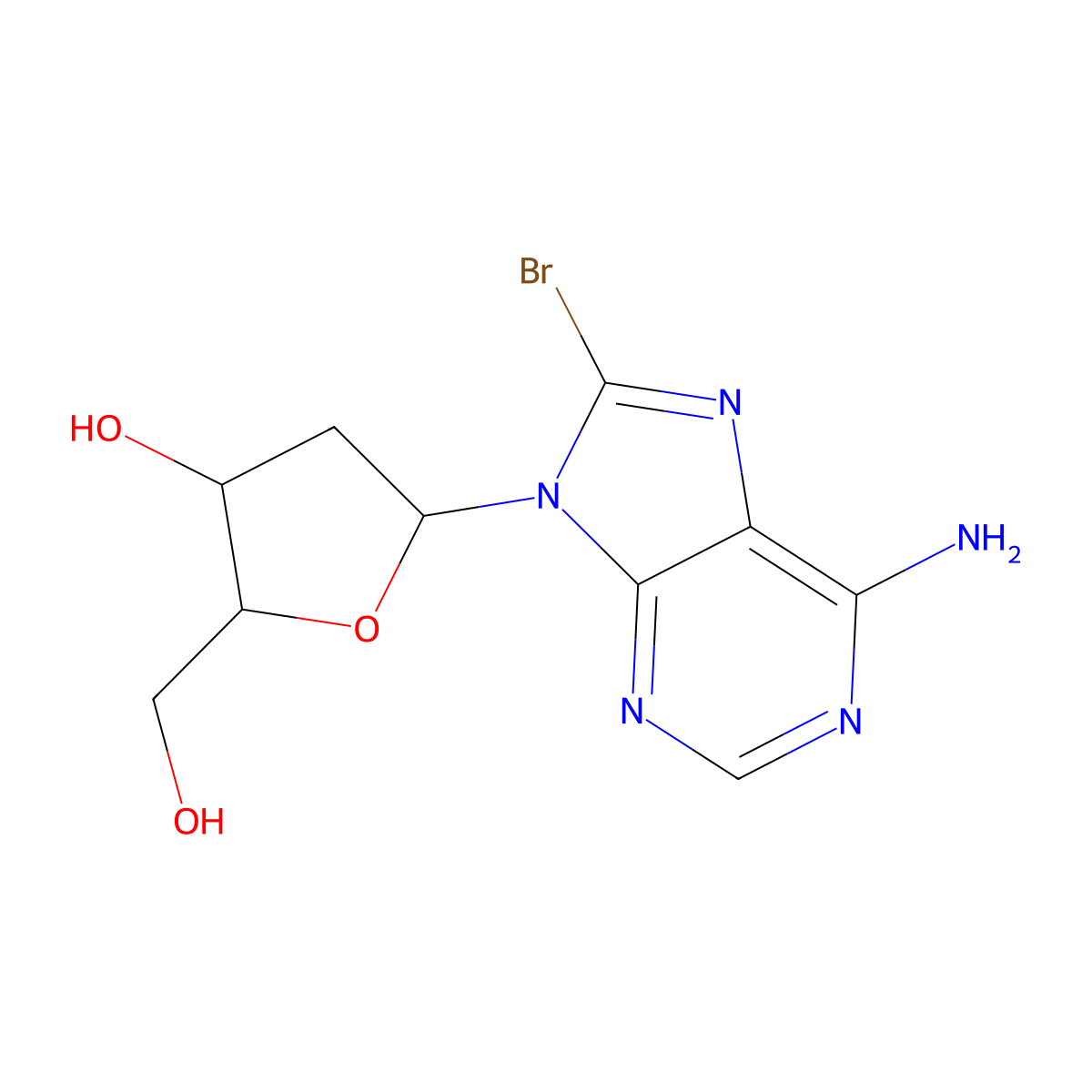 8-Bromo-2'-deoxyadenosine molecular structure, CAS 14985-44-5