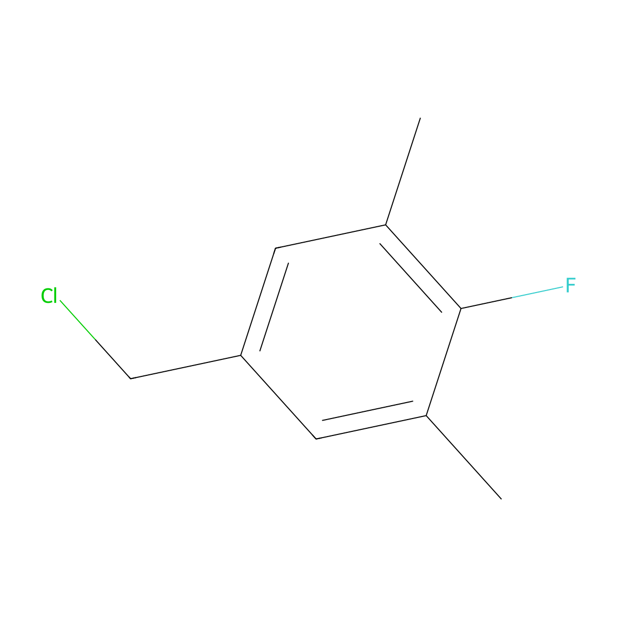 5-(Chloromethyl)-2-fluoro-1,3-dimethylbenzene molecular structure, CAS 1498522-32-9