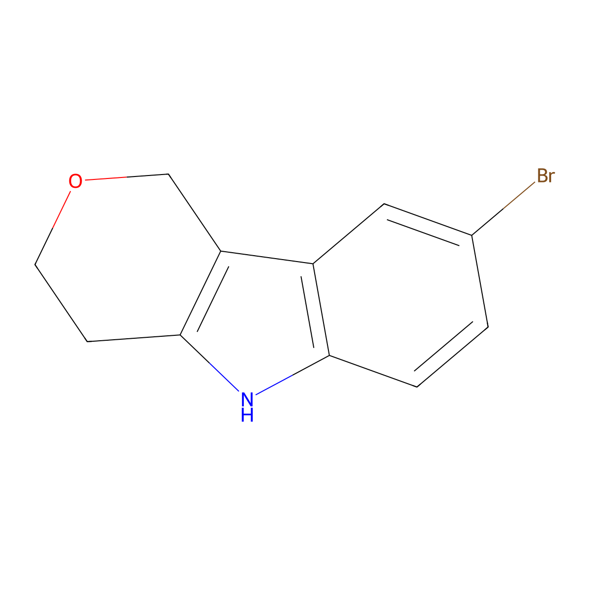 8-Bromo-1,3,4,5-tetrahydropyrano[4,3-b]indole molecular structure, CAS 1498526-30-9