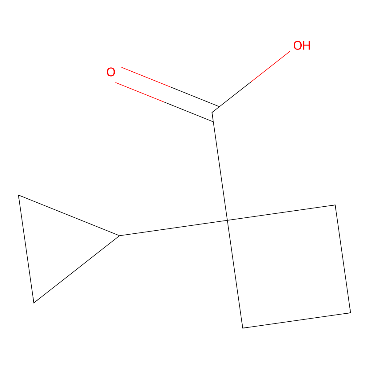 1-Cyclopropylcyclobutane-1-carboxylic acid molecular structure, CAS 1498554-96-3