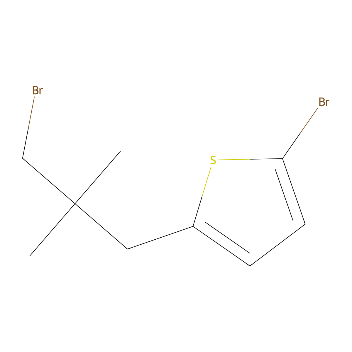 2-Bromo-5-(3-bromo-2,2-dimethylpropyl)thiophene molecular structure, CAS 1498578-18-9