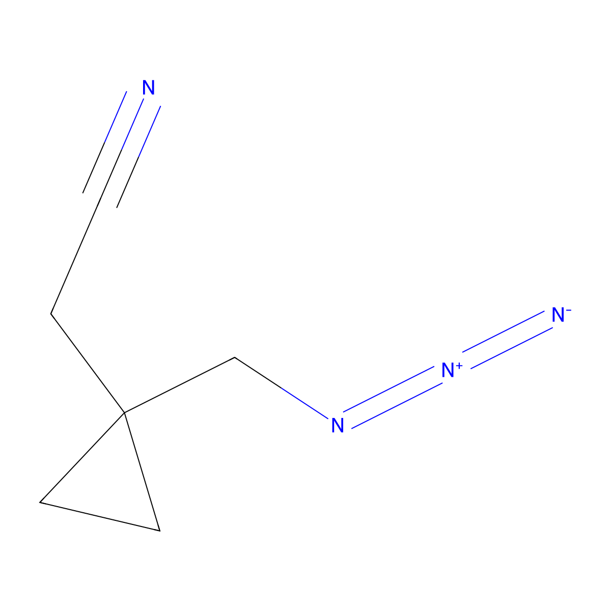2-[1-(Azidomethyl)cyclopropyl]acetonitrile molecular structure, CAS 1498580-94-1