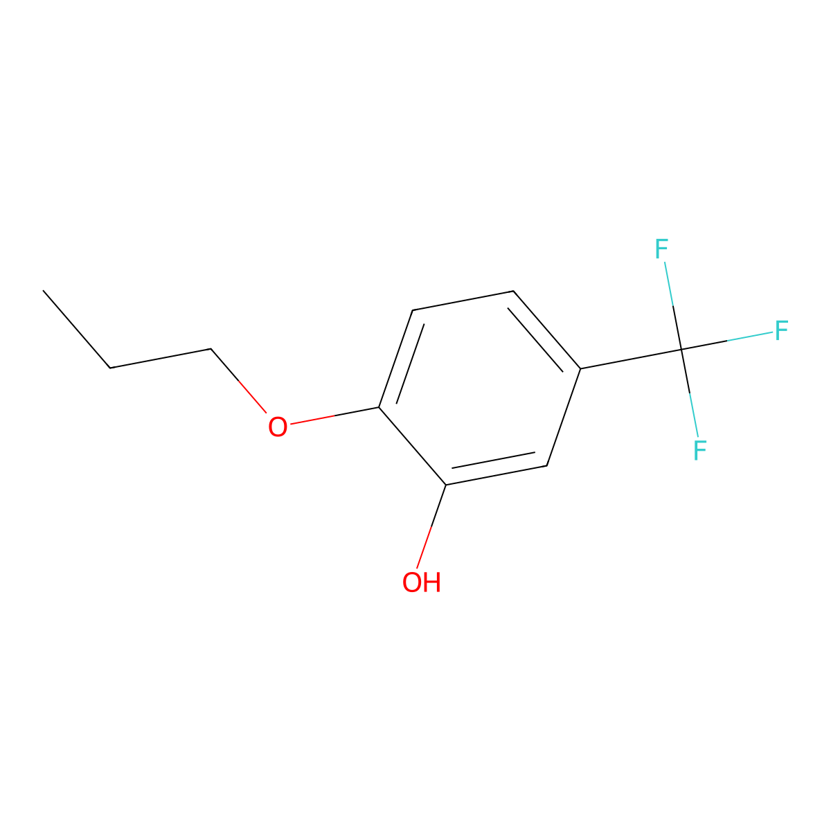 2-Propoxy-5-(trifluoromethyl)phenol molecular structure, CAS 1498595-43-9