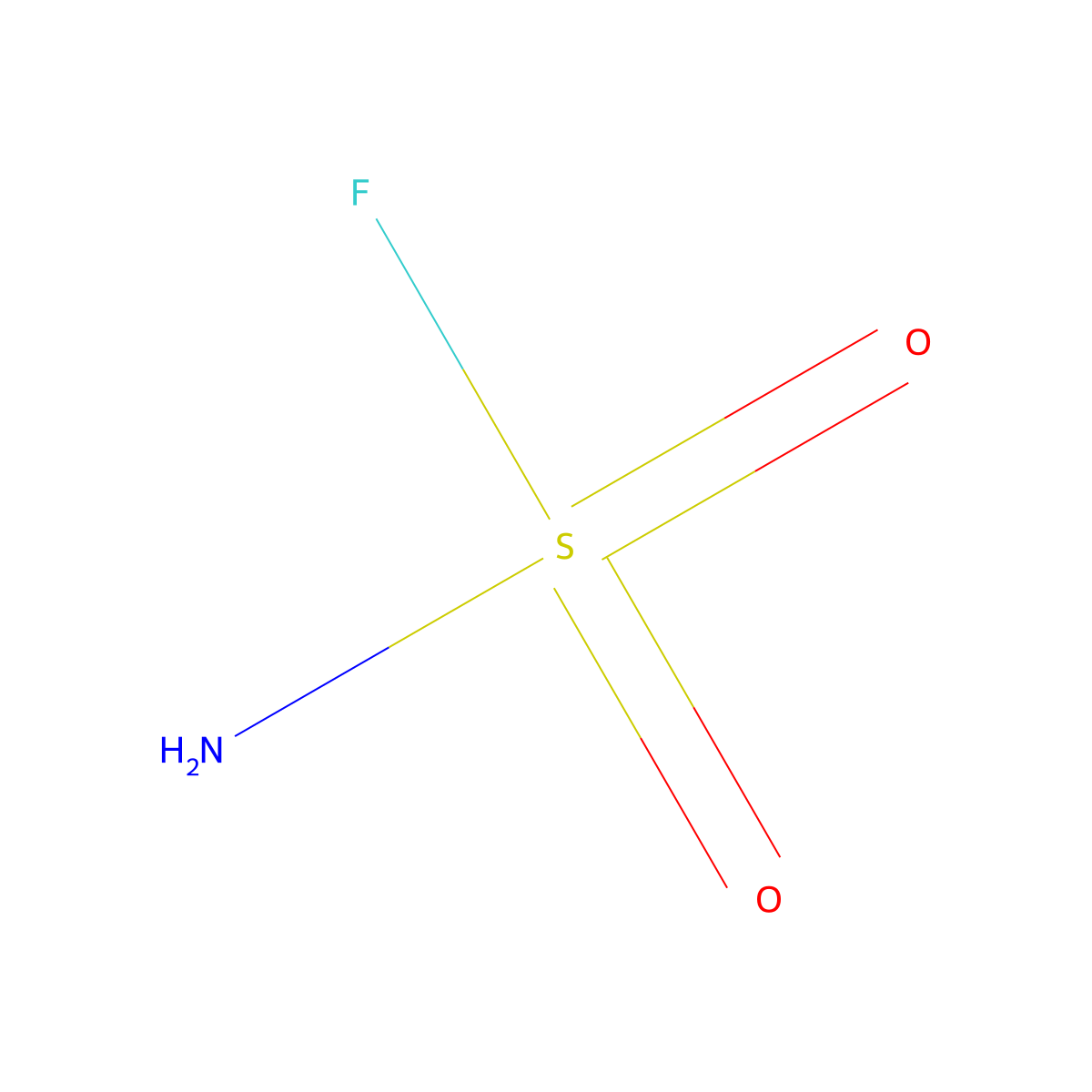 Sulfamyl fluoride molecular structure, CAS 14986-54-0