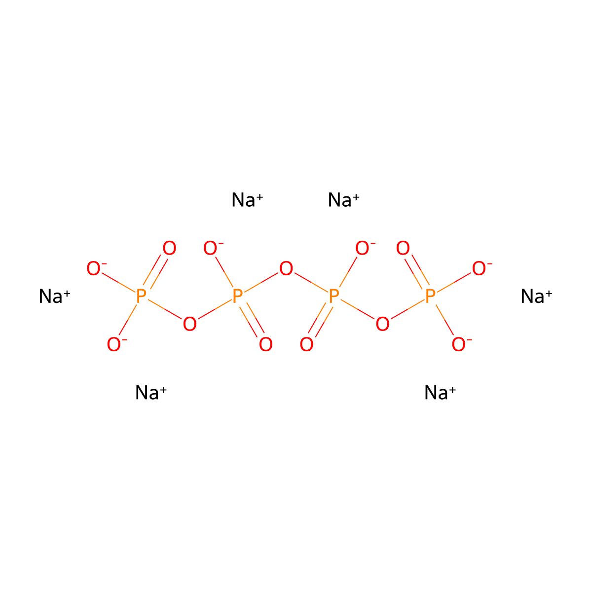 Sodium tetraphosphate molecular structure, CAS 14986-84-6
