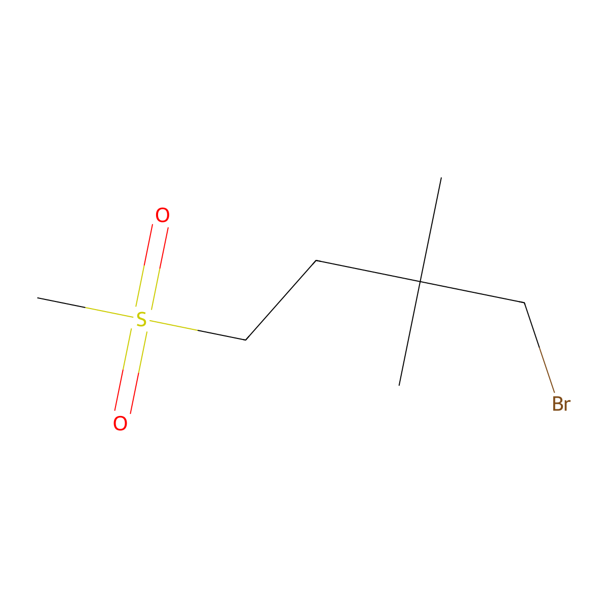 1-Bromo-4-methanesulfonyl-2,2-dimethylbutane molecular structure, CAS 1498610-97-1